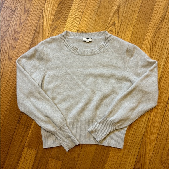 J. Crew Sweaters - NWOT J. Crew 100% Cashmere Shrunken Crewneck Heathered Stone Sweater Size M